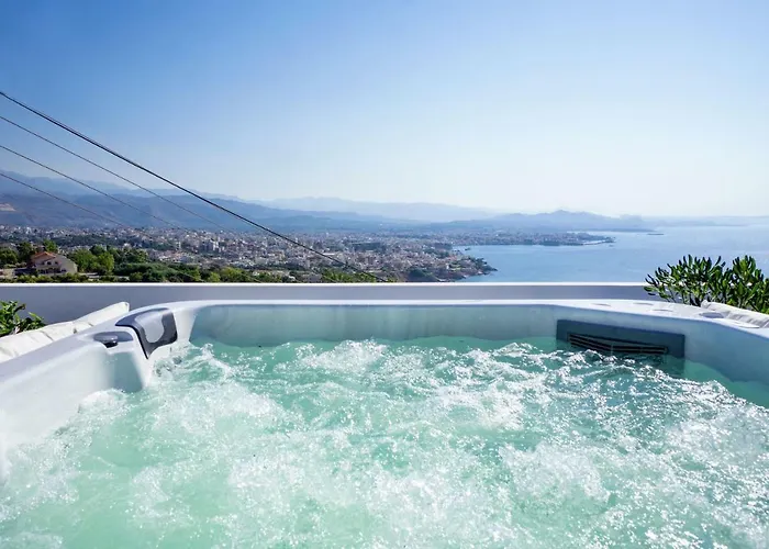 Rooftop Jacuzzi Apartman Hriszí Aktí Haniá